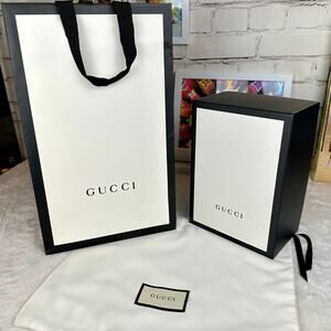 GUCCI Dust Bag, Box and Shopping Bag Packaging gift set